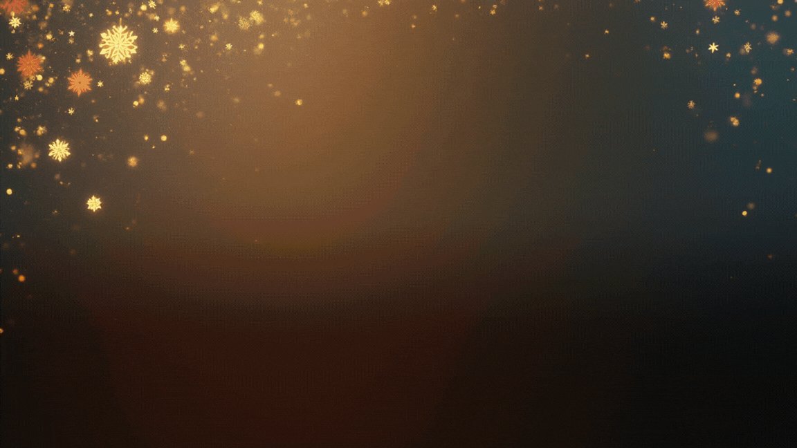 Foncé Bleu Doré et Blanc Élégant Classe Noël Vœux Vidéo