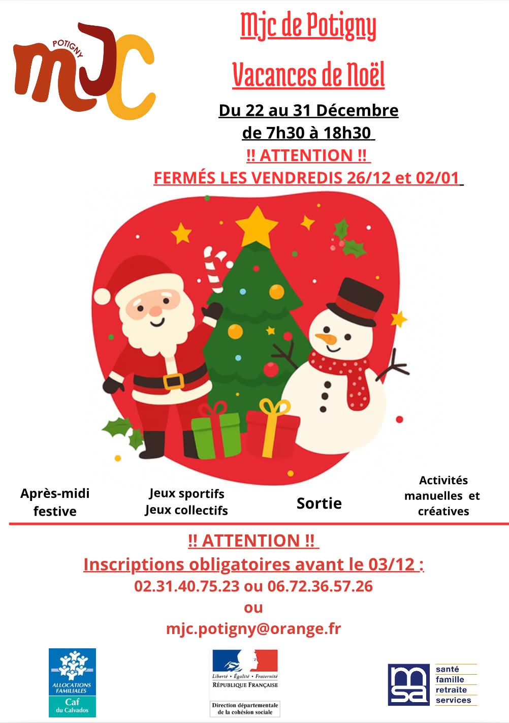 MJC Vacances Toussaint